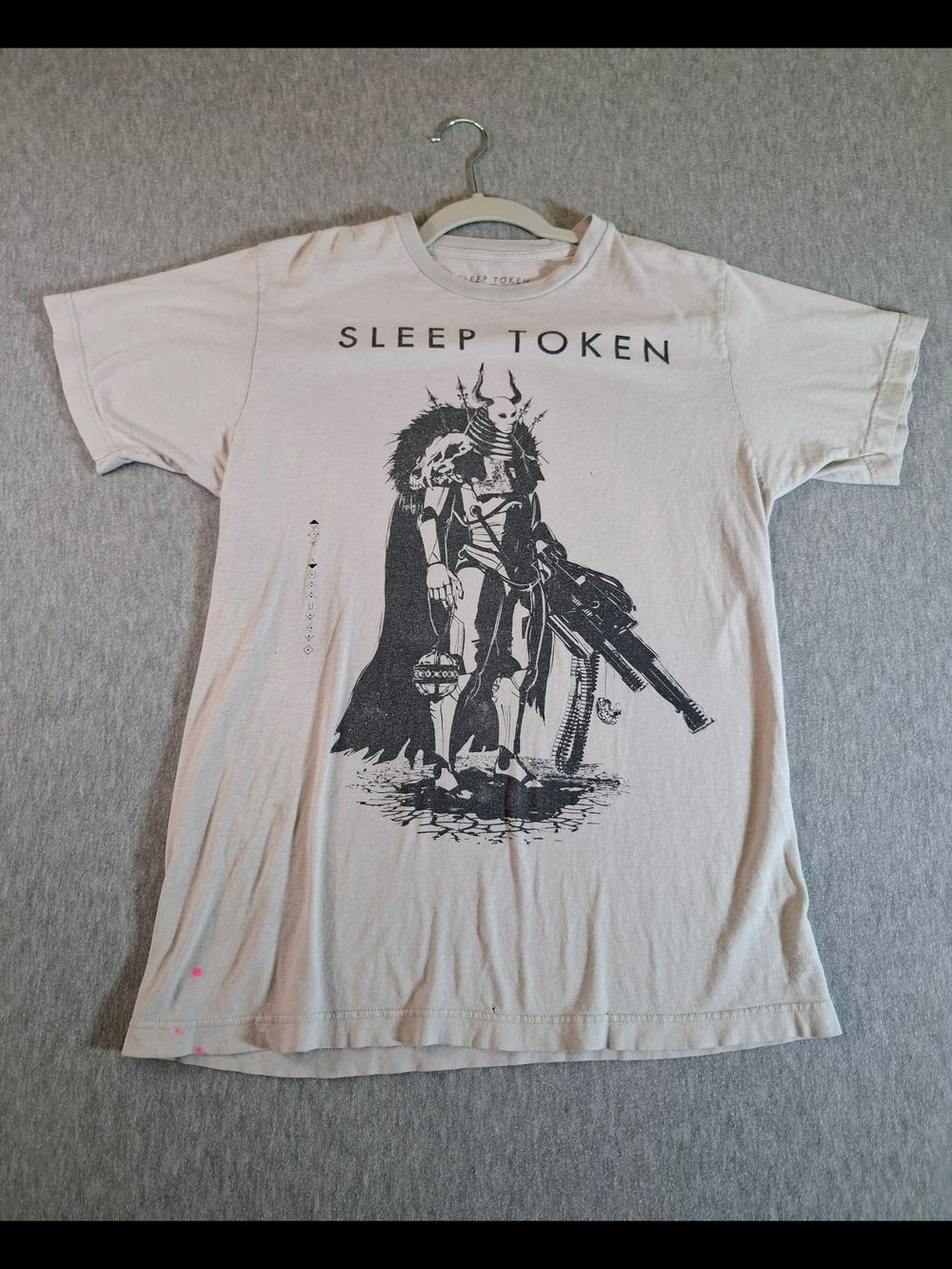 Sleep Token Graphic Tee in Light Beige - Band Logo Short Sleeve